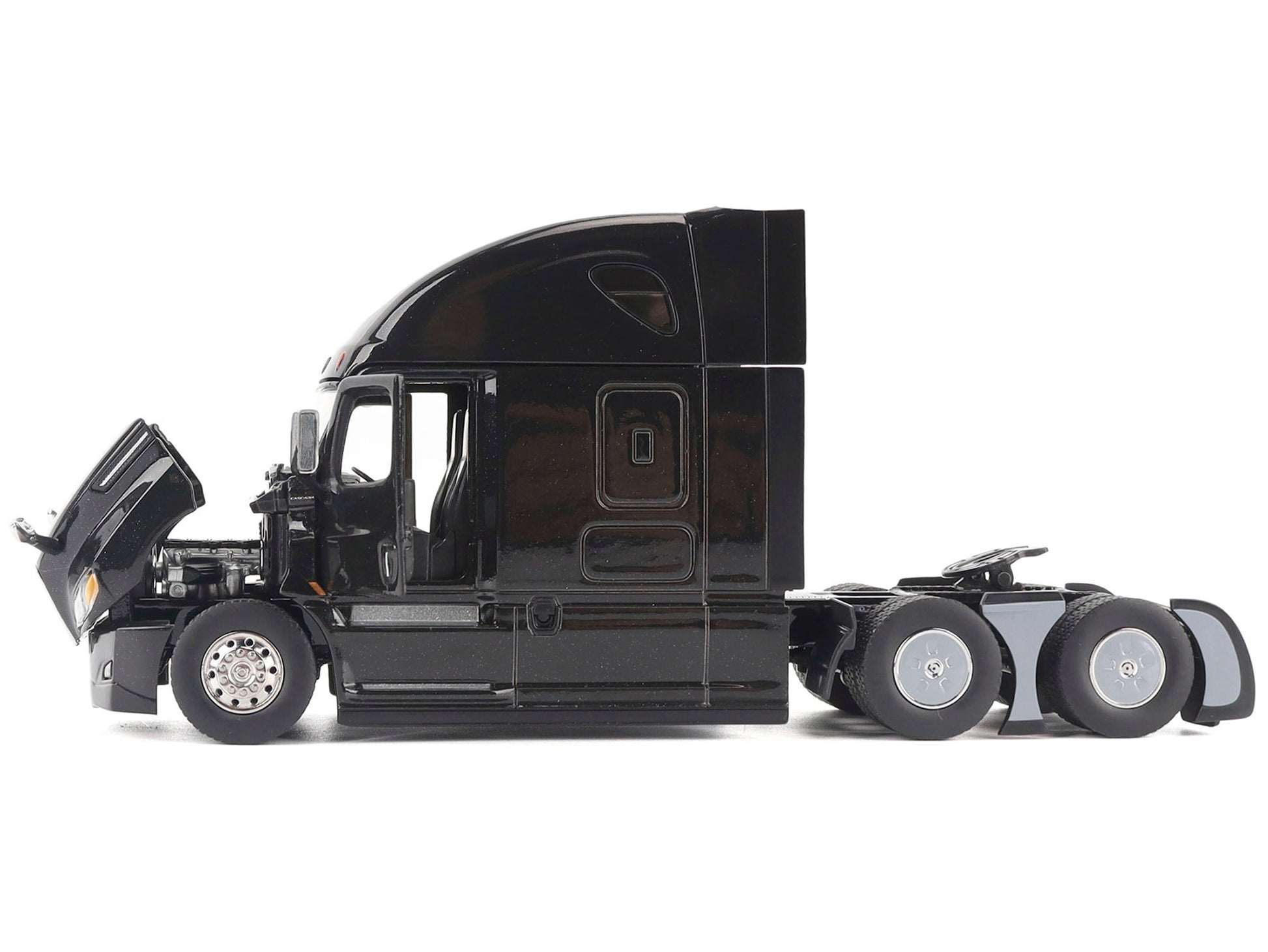 Freightliner New Cascadia Sleeper Cab Truck Tractor Black "Transport Series" 1/50 Diecast Model by Diecast Masters-DiecastModeler.com