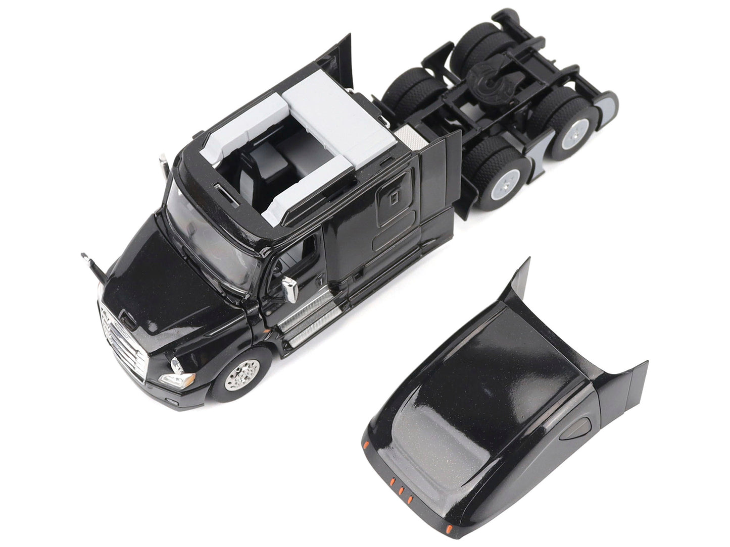 Freightliner New Cascadia Sleeper Cab Truck Tractor Black "Transport Series" 1/50 Diecast Model by Diecast Masters-DiecastModeler.com