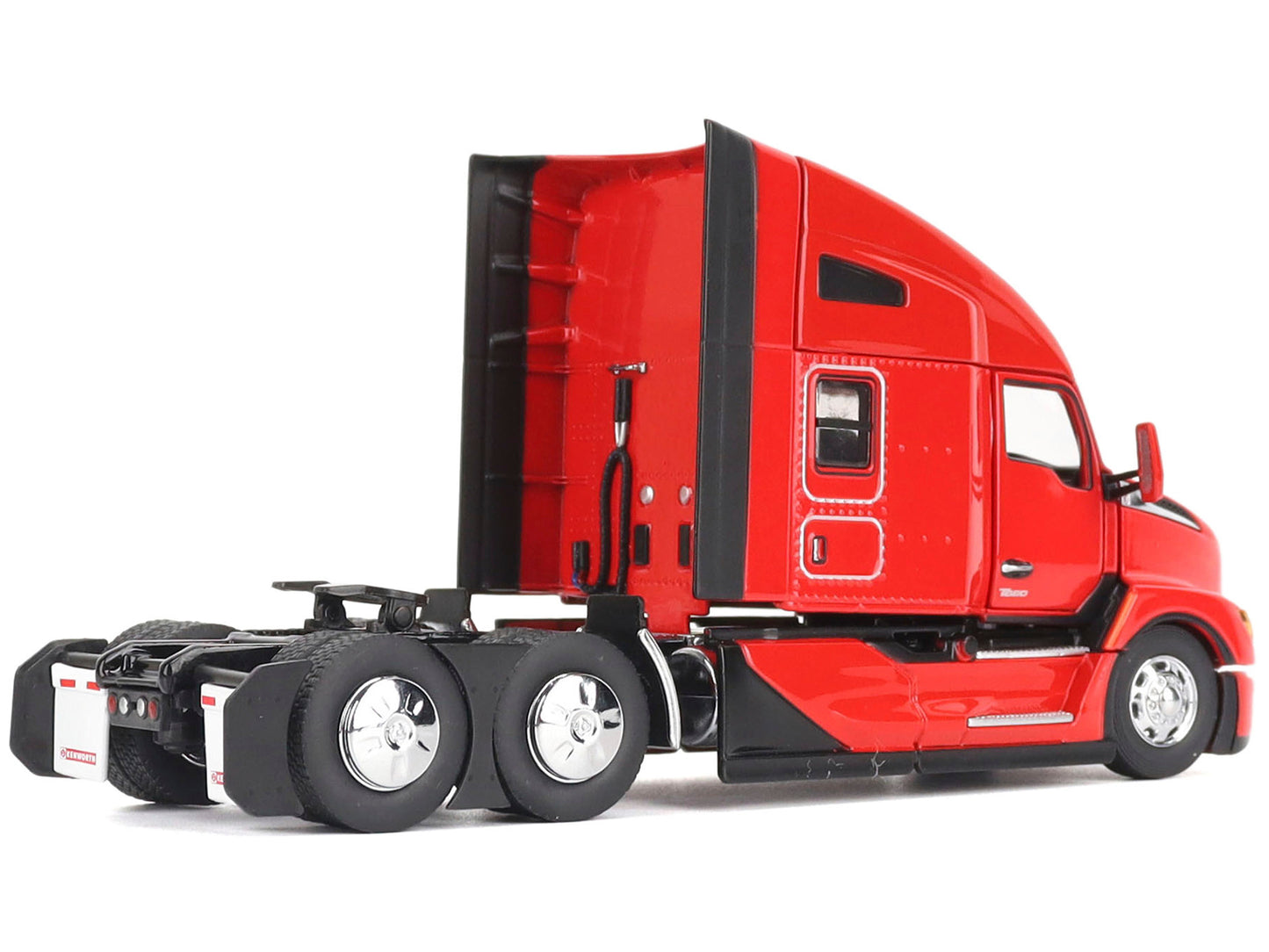 Kenworth T680 76" High Roof Sleeper Cab Truck Tractor Viper Red "Transport Series" 1/50 Diecast Model by Diecast Masters-DiecastModeler.com