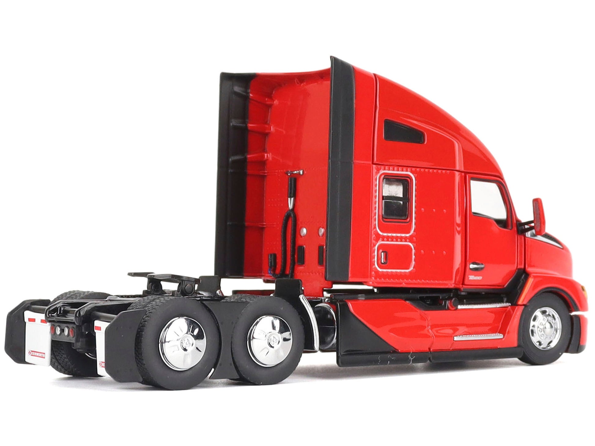 Kenworth T680 76" High Roof Sleeper Cab Truck Tractor Viper Red "Transport Series" 1/50 Diecast Model by Diecast Masters-DiecastModeler.com