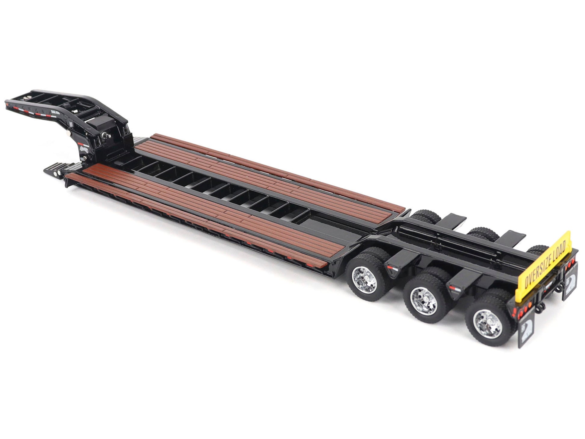 Trail King TK120 Hydraulic Detachable Gooseneck Lowboy Trailer Black (Outrigger Version) "Transport Series" 1/50 Diecast Model by Diecast Masters-DiecastModeler.com