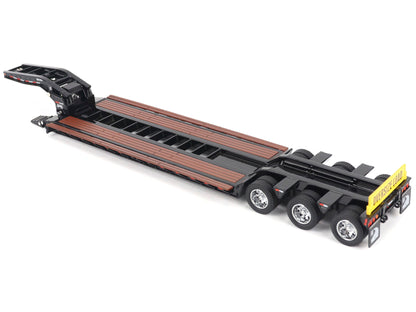 Trail King TK120 Hydraulic Detachable Gooseneck Lowboy Trailer Black (Outrigger Version) "Transport Series" 1/50 Diecast Model by Diecast Masters-DiecastModeler.com