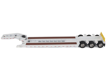 Trail King TK120 Hydraulic Detachable Gooseneck Lowboy Trailer White (Regular Version) "Transport Series" 1/50 Diecast Model by Diecast Masters