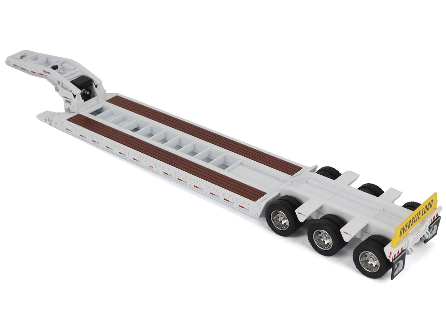 Trail King TK120 Hydraulic Detachable Gooseneck Lowboy Trailer White (Regular Version) "Transport Series" 1/50 Diecast Model by Diecast Masters