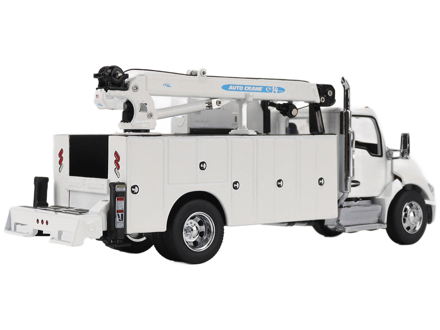 Kenworth T380 Auto-Crane Titan 85-Body HC14-Crane Work Truck with Miller EnPak White "Transport Series" 1/50 Diecast Model by Diecast Masters-DiecastModeler.com