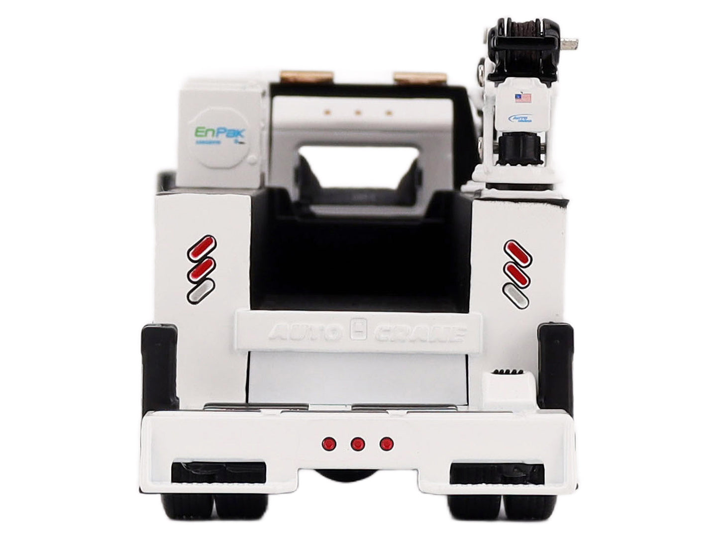 Peterbilt 536 Auto-Crane Titan85-Body HC14-Crane Work Truck with Miller EnPak White "Transport Series" 1/50 Diecast Model by Diecast Masters-DiecastModeler.com