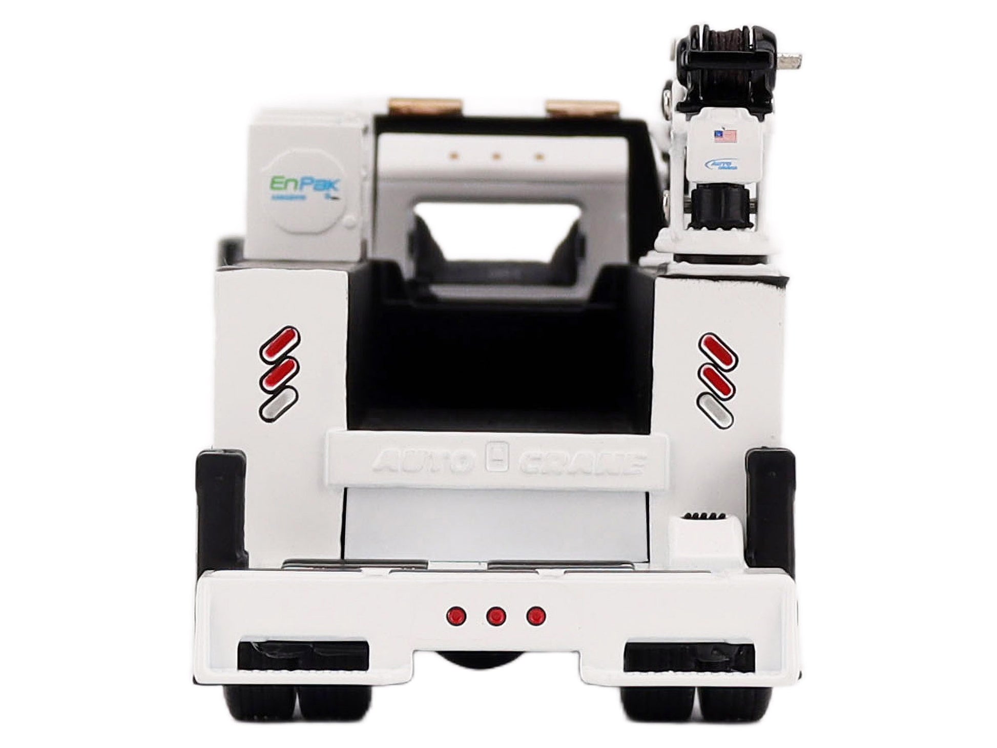 Peterbilt 536 Auto-Crane Titan85-Body HC14-Crane Work Truck with Miller EnPak White "Transport Series" 1/50 Diecast Model by Diecast Masters-DiecastModeler.com