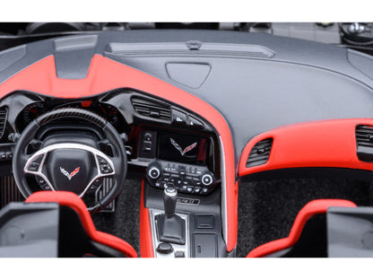 2019 Chevrolet Corvette C7 ZR1 Black with Carbon Top 1/18 Model Car by Autoart-DiecastModeler.com