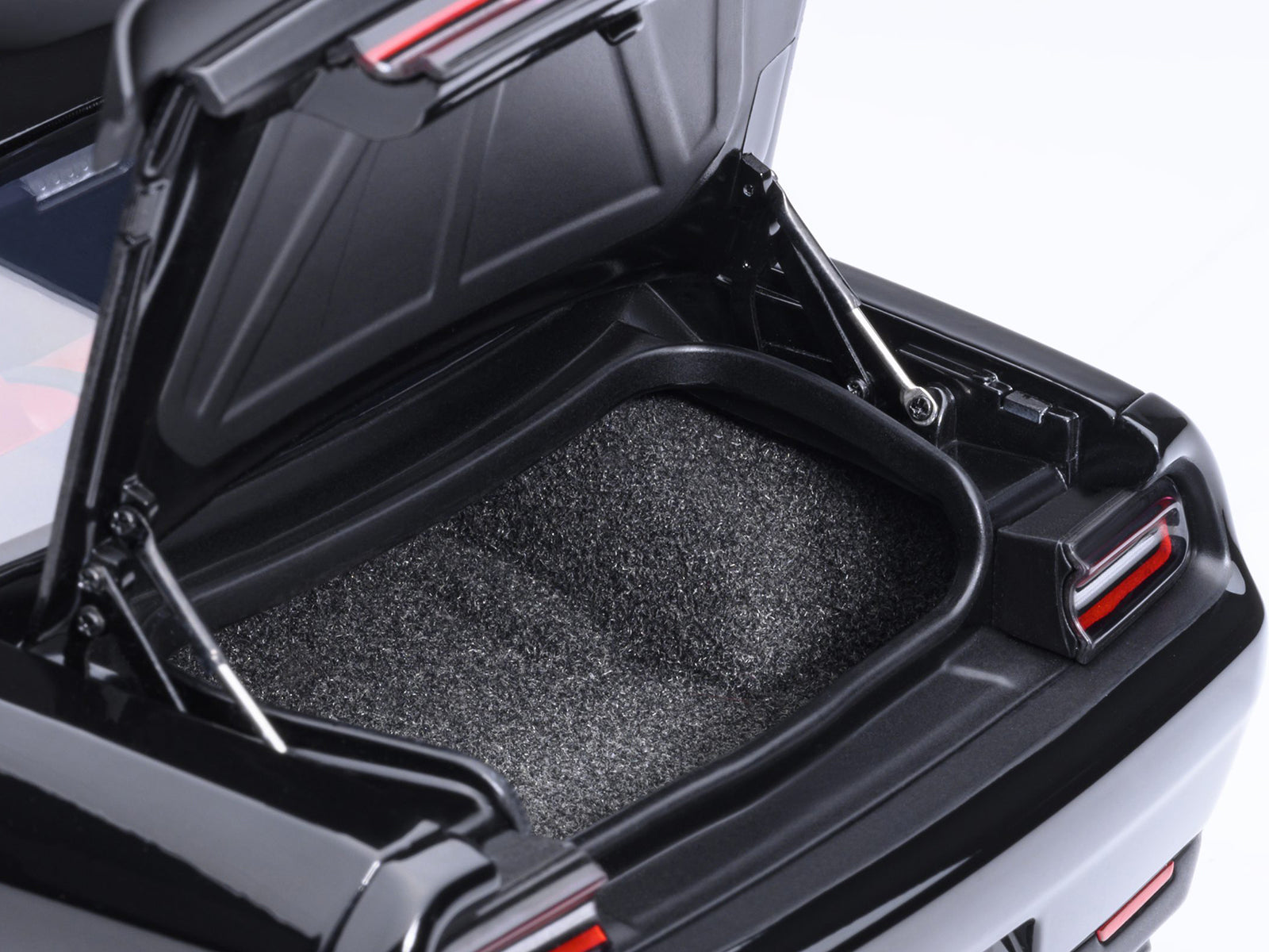 2023 Dodge Challenger SRT Super Stock Pitch Black with Red Interior 1/18 Model Car by Autoart-DiecastModeler.com