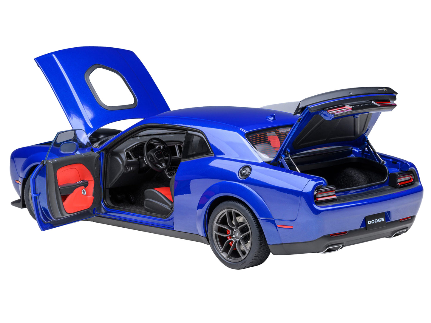 2022 Dodge Challenger R/T Scat Pack Widebody Indigo Blue 1/18 Model Car by Autoart-DiecastModeler.com