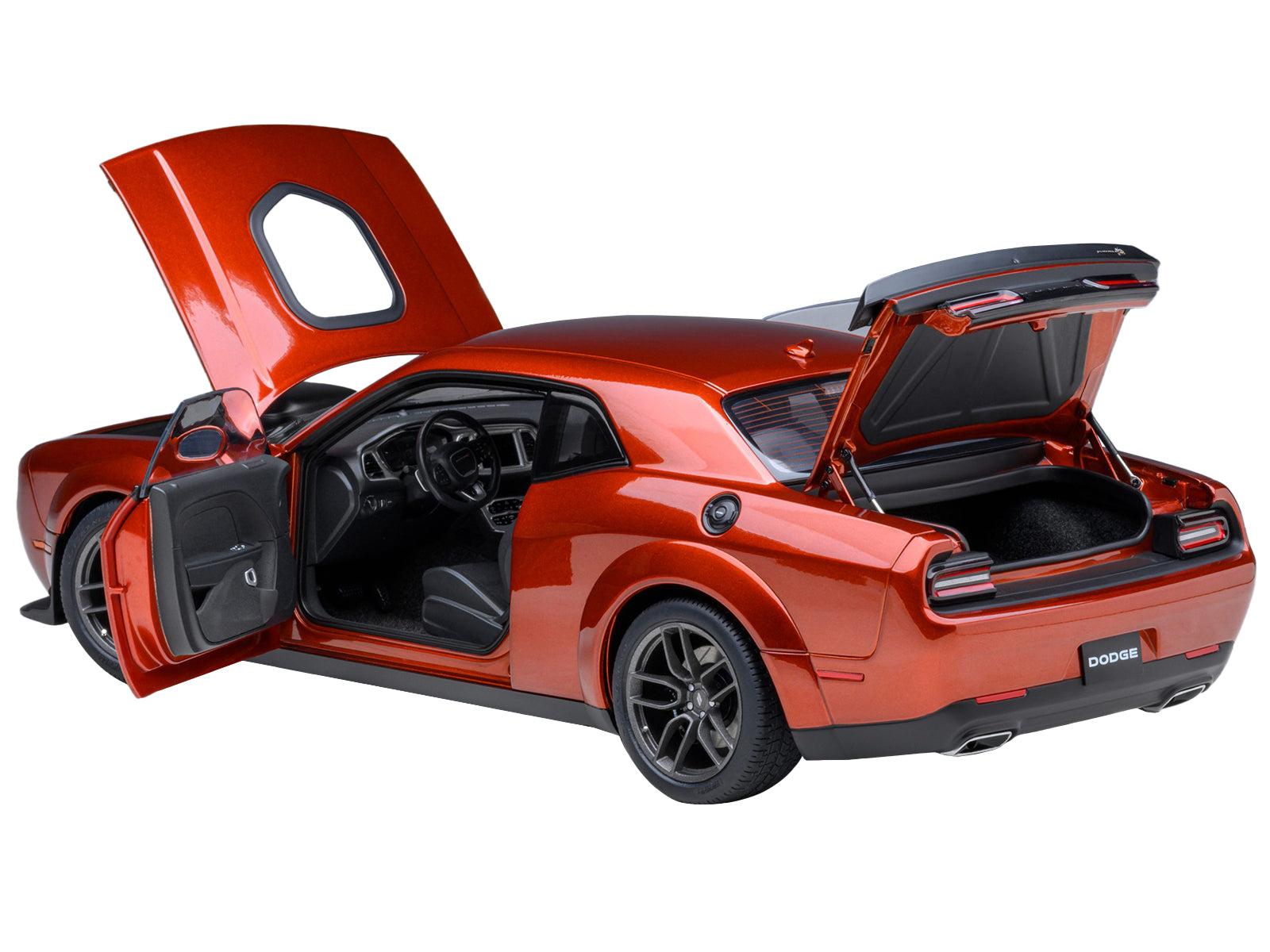 2022 Dodge Challenger R/T Scat Pack Widebody Sinamon Stick Orange 1/18 Model Car by Autoart-DiecastModeler.com