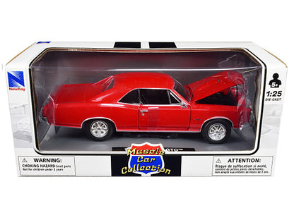 1966 Pontiac GTO Red "Muscle Car Collection" 1/25 Diecast Model Car by New Ray