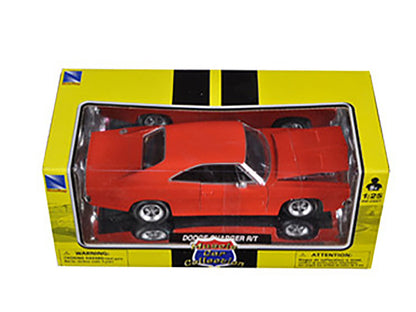 1969 Dodge Charger R/T Orange "Muscle Car Collection" 1/25 Diecast Model Car by New Ray