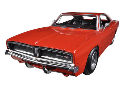1969 Dodge Charger R/T Orange "Muscle Car Collection" 1/25 Diecast Model Car by New Ray