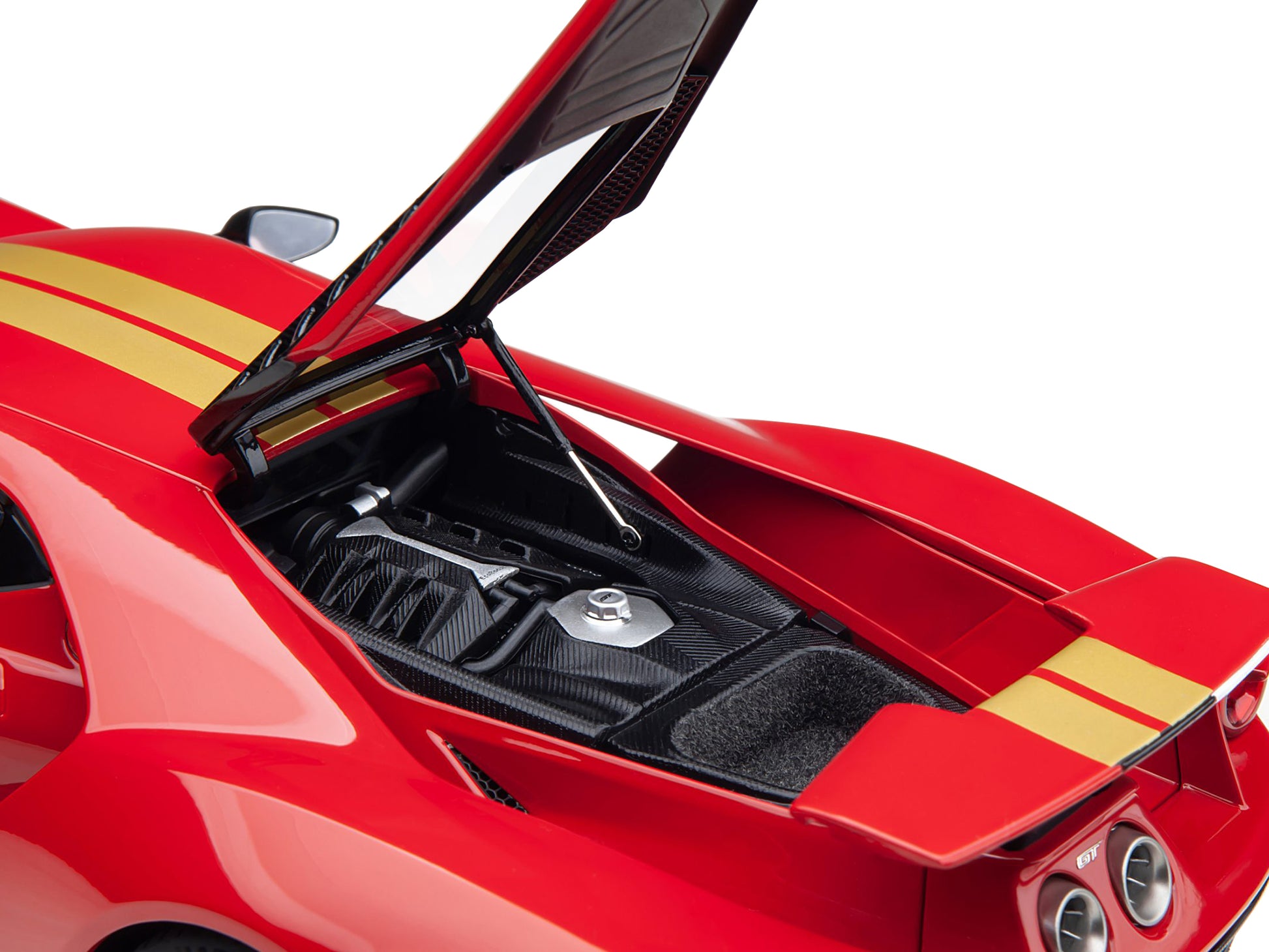 Ford GT Heritage Edition #16 "Alan Mann" Red Metallic with Gold Stripes 1/18 Model Car by Autoart-DiecastModeler.com