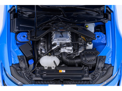 Ford Mustang Shelby GT500 Grabber Blue with White Stripes 1/18 Model Car by Autoart