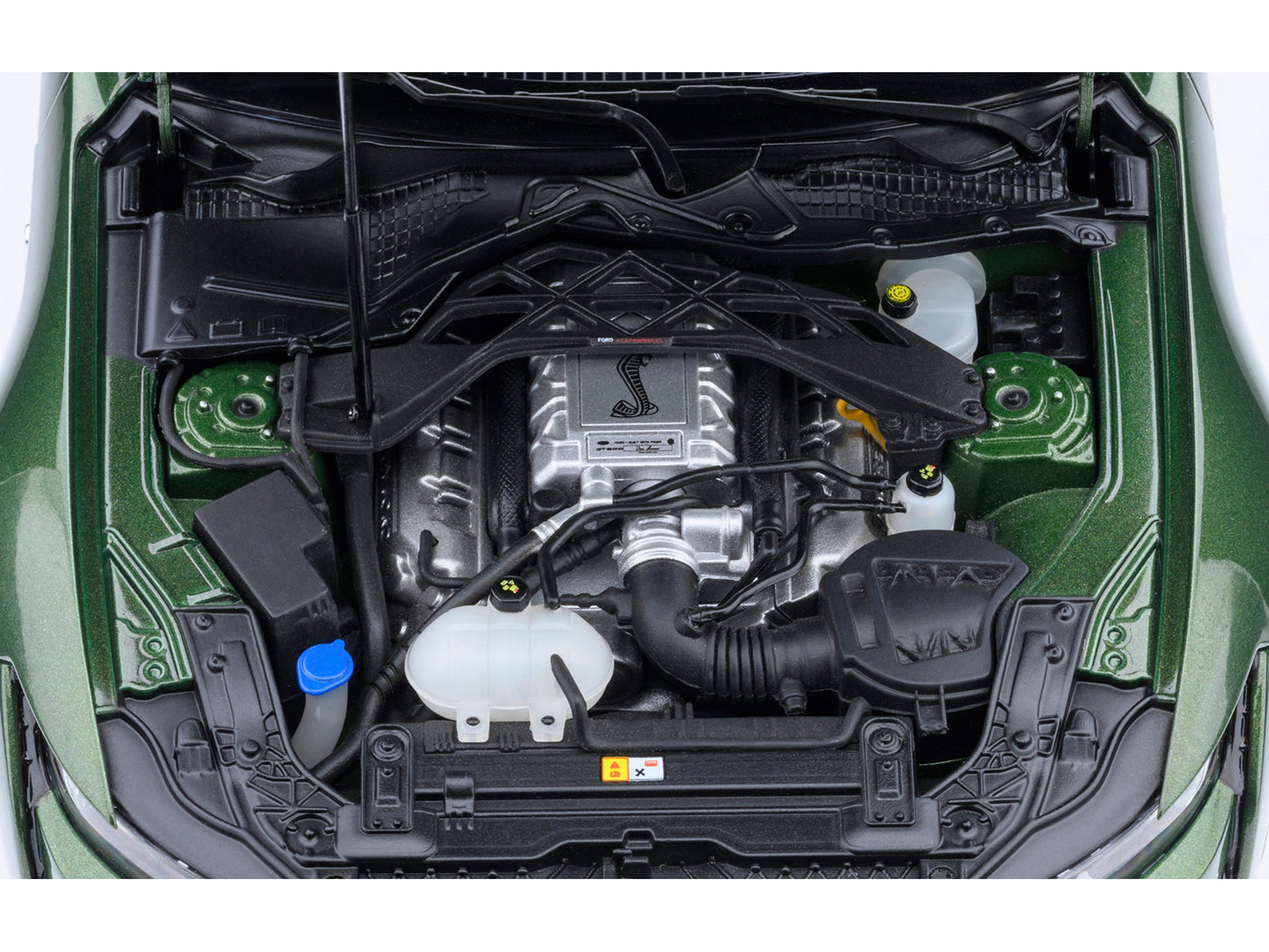 Ford Mustang Shelby GT500 Eruption Green Metallic with White Stripes 1/18 Model Car by Autoart