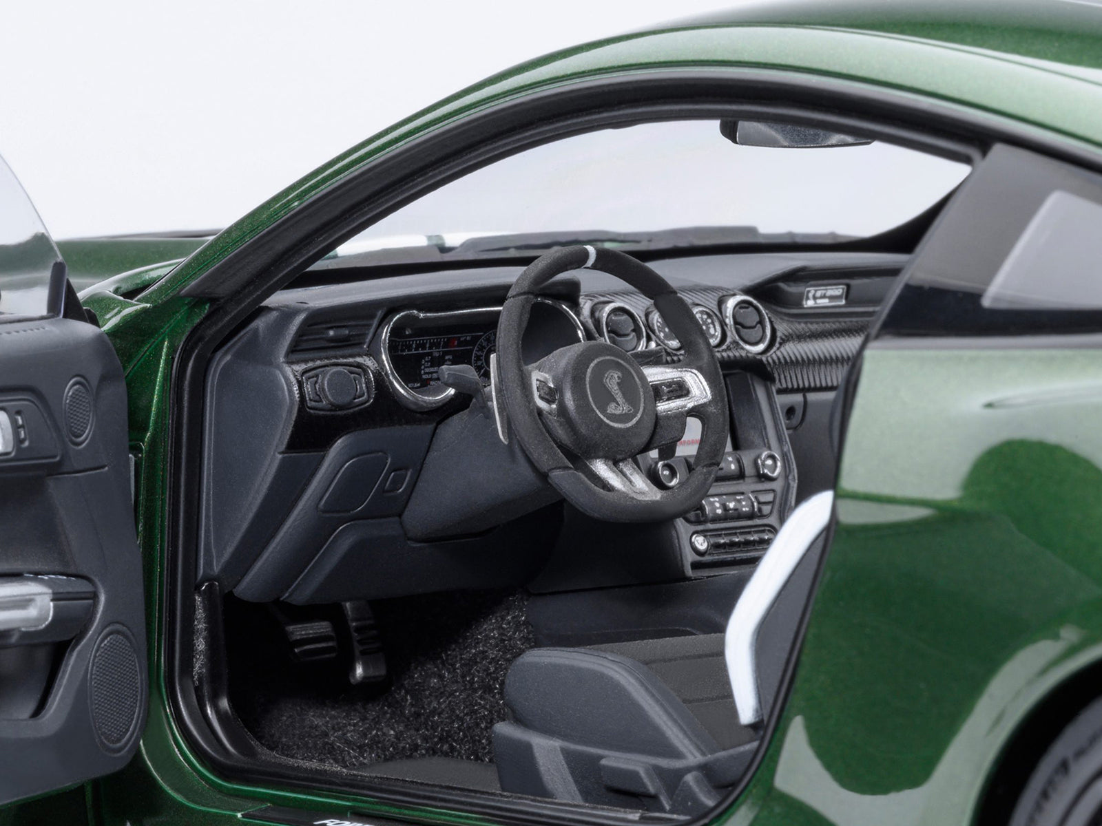 Ford Mustang Shelby GT500 Eruption Green Metallic with White Stripes 1/18 Model Car by Autoart-DiecastModeler.com