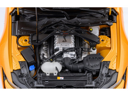 Ford Mustang Shelby GT500 Cyber Orange Metallic with Black Stripes 1/18 Model Car by Autoart-DiecastModeler.com