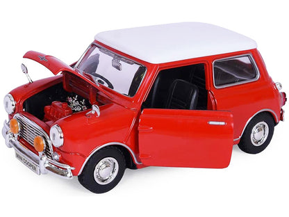 1961-1967 Morris Mini Cooper Red with White Top "Timeless Legends" 1/18 Diecast Model Car by Motormax