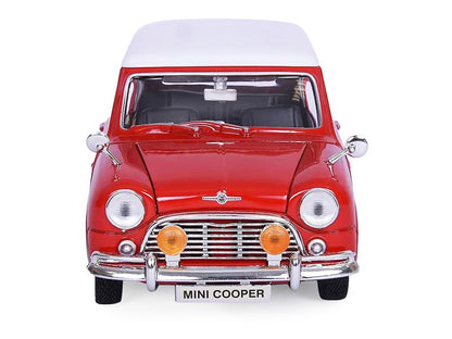 1961-1967 Morris Mini Cooper Red with White Top "Timeless Legends" 1/18 Diecast Model Car by Motormax