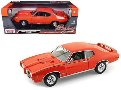 1969 Pontiac GTO Judge Orange 1/18 Diecast Model Car by Motormax-DiecastModeler.com