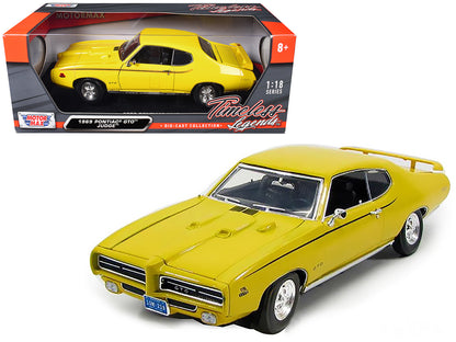 1969 Pontiac GTO Judge Yellow 1/18 Diecast Model Car by Motormax-DiecastModeler.com