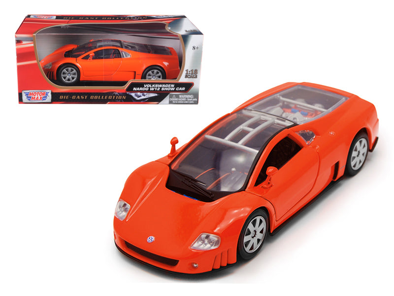 Volkswagen Nardo W12 Show Car Orange 1/18 Diecast Model Car by Motormax-DiecastModeler.com