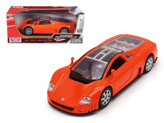 Volkswagen Nardo W12 Show Car Orange 1/18 Diecast Model Car by Motormax-DiecastModeler.com