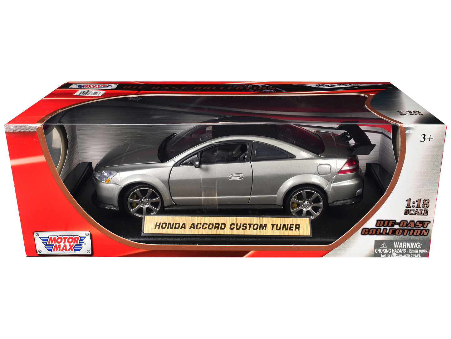 2003 Honda Accord Gray Metallic 1/18 Diecast Model Car by Motormax