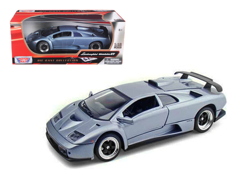 Lamborghini Diablo GT Silver 1/18 Diecast Model Car by Motormax-DiecastModeler.com