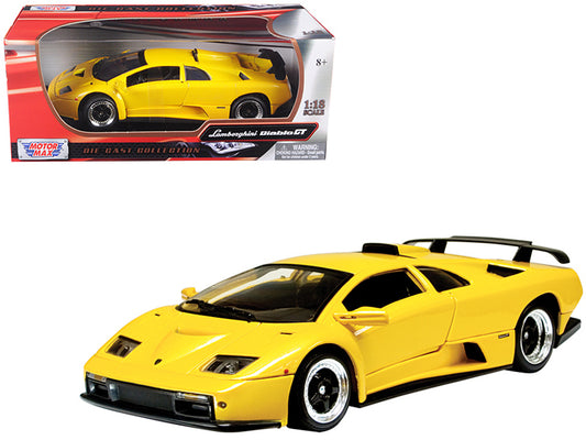 Lamborghini Diablo GT Yellow 1/18 Diecast Model Car by Motormax-DiecastModeler.com