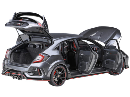 2021 Honda Civic Type R (FK8) RHD (Right Hand Drive) Polished Metal Gray Metallic 1/18 Model Car by Autoart-DiecastModeler.com