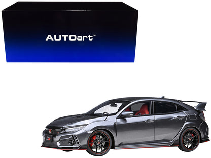 2021 Honda Civic Type R (FK8) RHD (Right Hand Drive) Polished Metal Gray Metallic 1/18 Model Car by Autoart-DiecastModeler.com