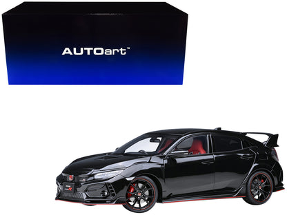 2021 Honda Civic Type R (FK8) RHD (Right Hand Drive) Crystal Black Pearl 1/18 Model Car by Autoart-DiecastModeler.com