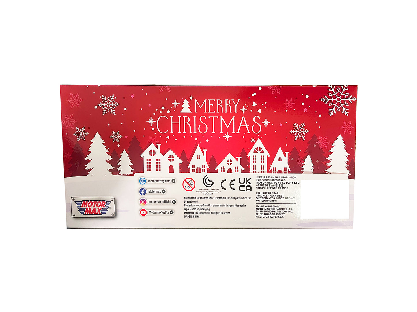 1940 Ford Pickup Truck Red "Merry Christmas" with Tree Accessory 1/24 Diecast Model Car by Motormax