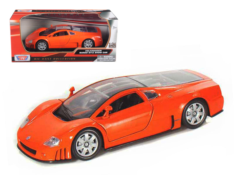 Volkswagen Nardo W12 Orange 1/24 Diecast Car Model by Motormax-DiecastModeler.com