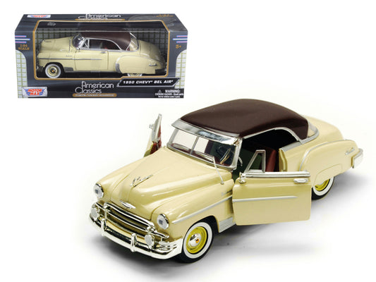 1950 Chevrolet Bel Air Cream 1/24 Diecast Model Car by Motormax-DiecastModeler.com
