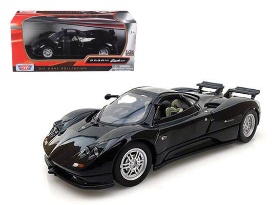 Pagani Zonda C12 Black 1/24 Diecast Car Model by Motormax-DiecastModeler.com