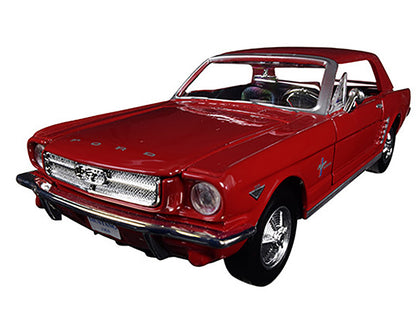 1964 1/2 Ford Mustang Red 1/24 Diecast Model Car by Motormax-DiecastModeler.com