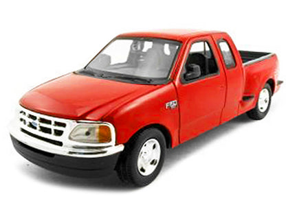 2001 Ford F-150 XLT Flareside Supercab Pickup Truck Red 1/24 Diecast Model Car by Motormax