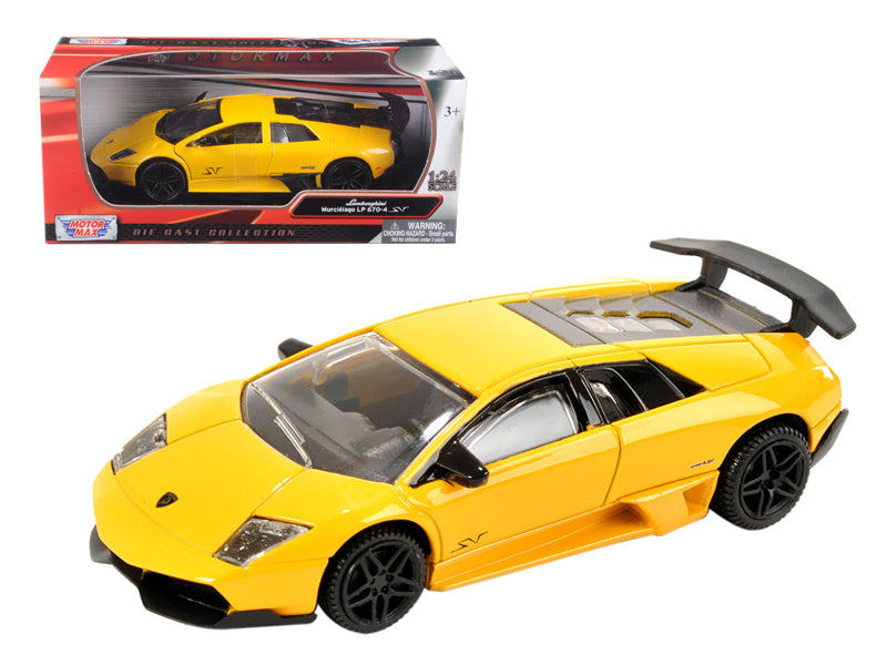 Lamborghini Murcielago LP 670 4 SV Yellow 1/24 Diecast Model Car by Motormax-DiecastModeler.com