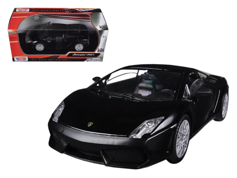 Lamborghini Gallardo LP-560-4 Matt Black 1/24 Diecast Car Model by Motormax-DiecastModeler.com