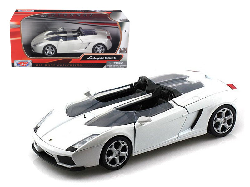Lamborghini Concept S White 1/24 Diecast Car Model by Motormax-DiecastModeler.com