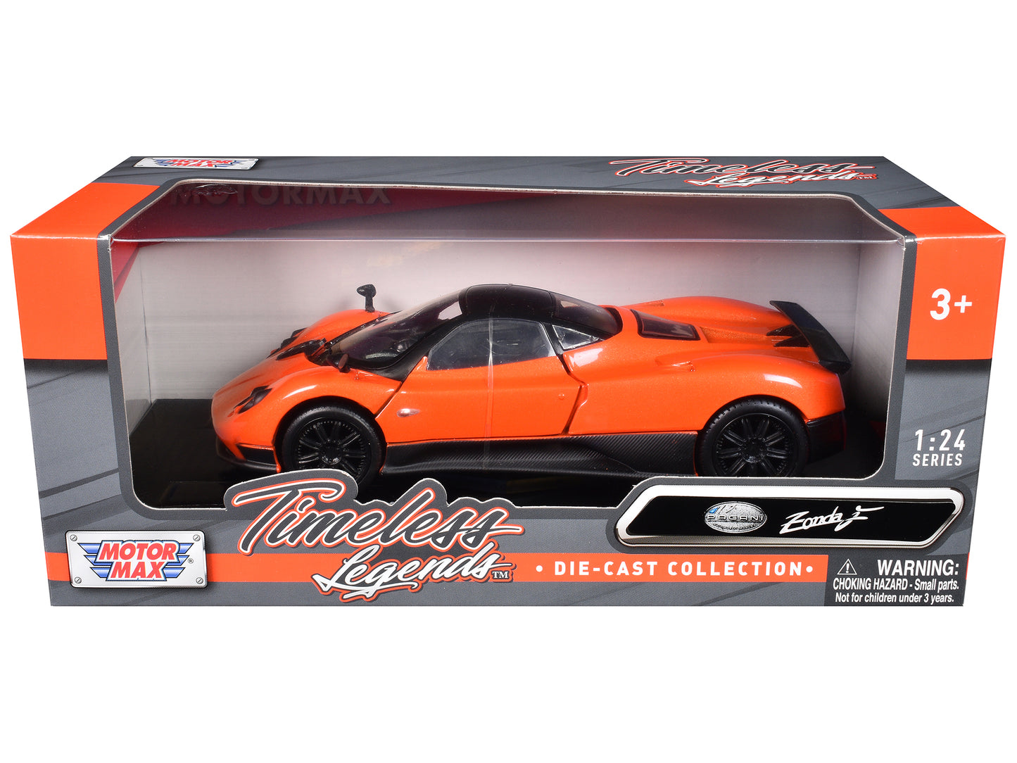 Pagani Zonda F Orange 1/24 Diecast Car Model by Motormax