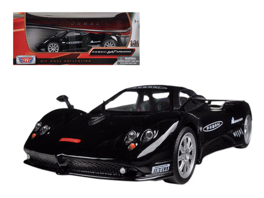 Pagani Zonda F Nurburgring Black 1/24 Diecast Car Model by Motormax-DiecastModeler.com
