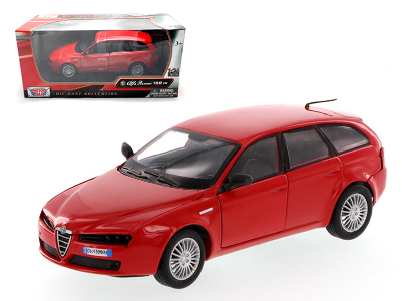 Alfa Romeo 159 SW Red 1/24 Diecast Car Model by Motormax-DiecastModeler.com