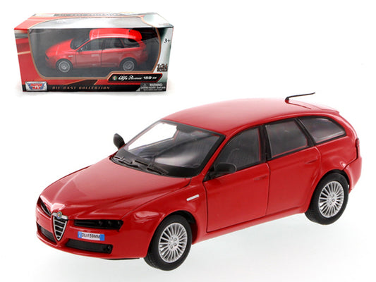 Alfa Romeo 159 SW Red 1/24 Diecast Car Model by Motormax-DiecastModeler.com