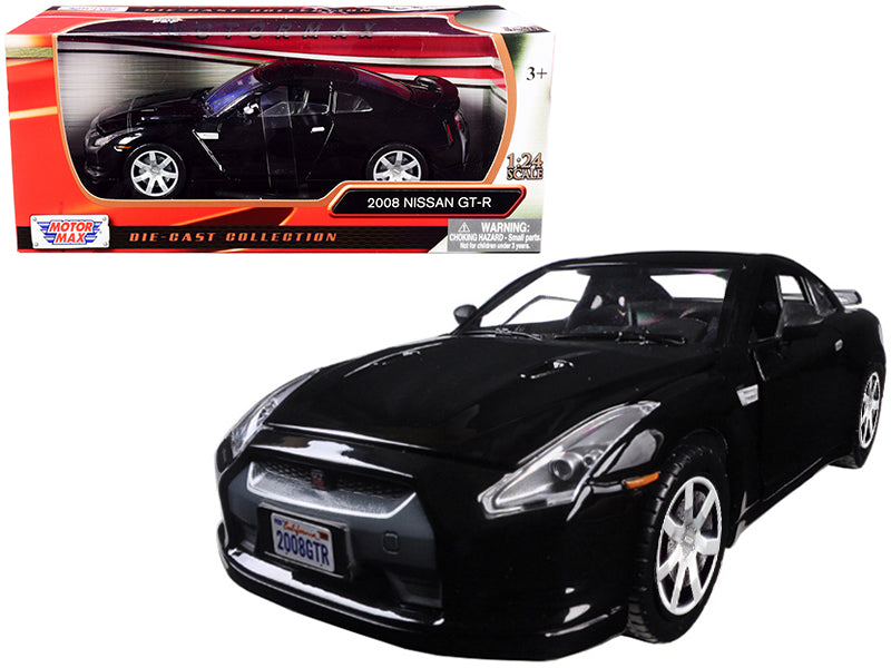 2008 Nissan GT-R R35 Gloss Black 1/24 Diecast Model Car by Motormax-DiecastModeler.com