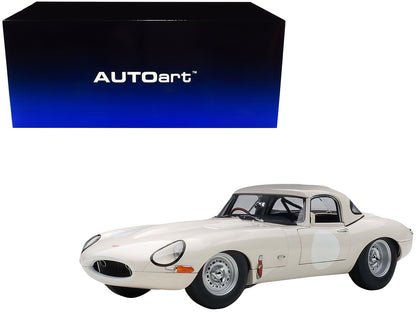 Jaguar Lightweight E Type Roadster RHD (Right Hand Drive) White 1/18 Model Car by Autoart-DiecastModeler.com